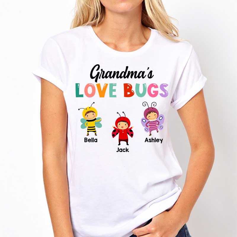 Apparel Grandma‘s Love Bugs Personalized Shirt