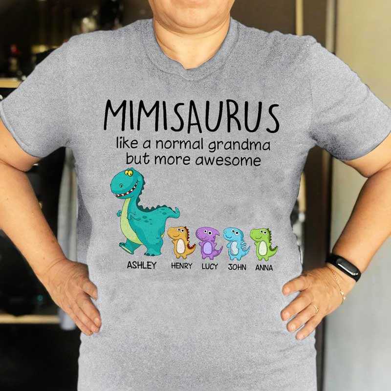 Apparel Grandmasaurus And Kids Personalized Shirt