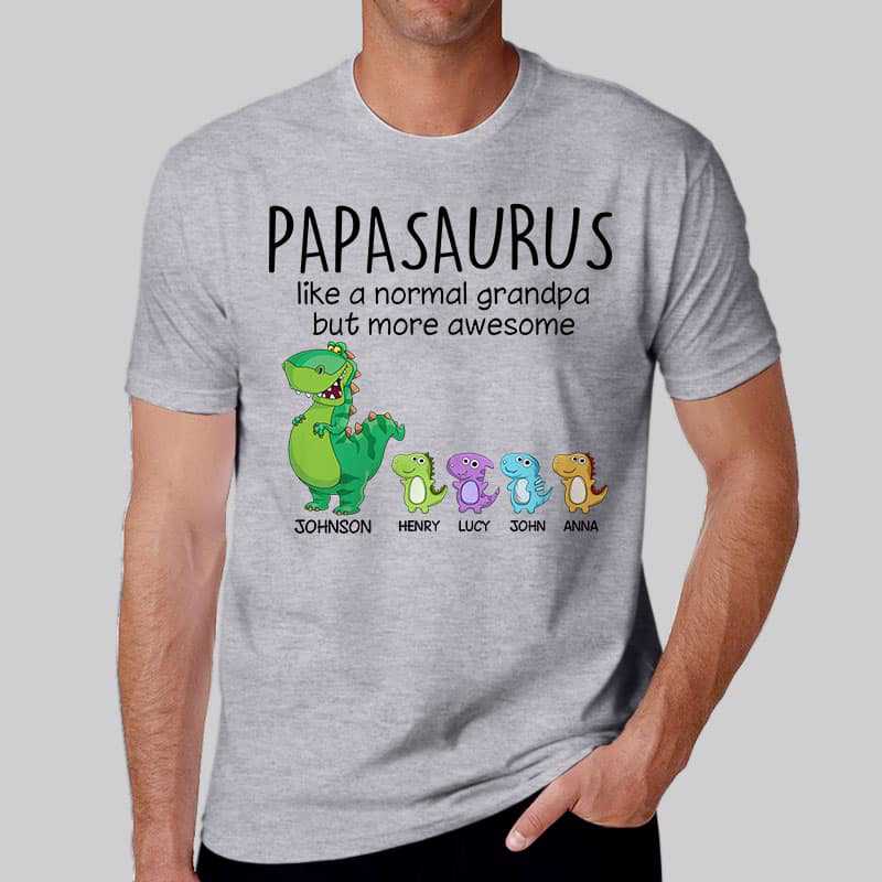 Apparel Grandpasaurus And Kids Personalized Shirt (1-10 Kids)