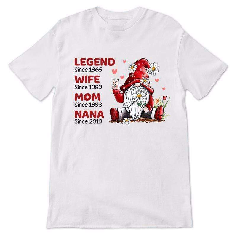 Apparel Legend Wife Mom Grandma Gnome Personalized Shirt