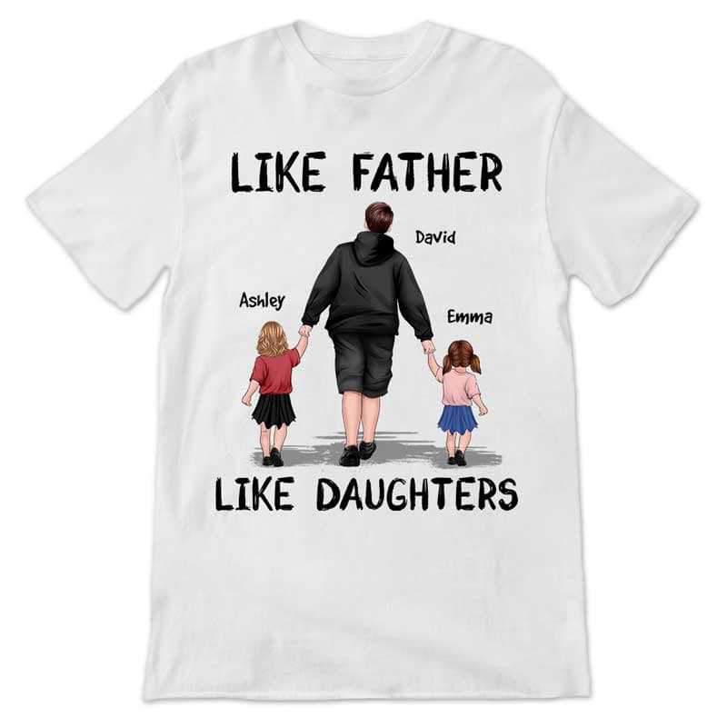 Apparel Like Father Like Sons Daughters Personalized Shirt (2 Kids)