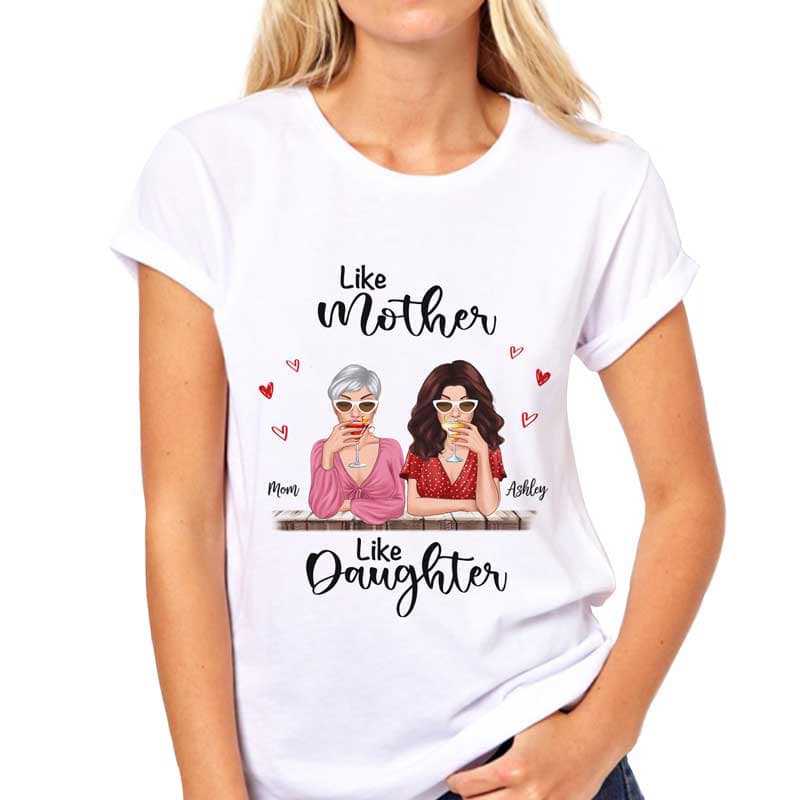 Apparel Like Mother Like Daughter Drinking Cocktail Girls Personalized Shirt