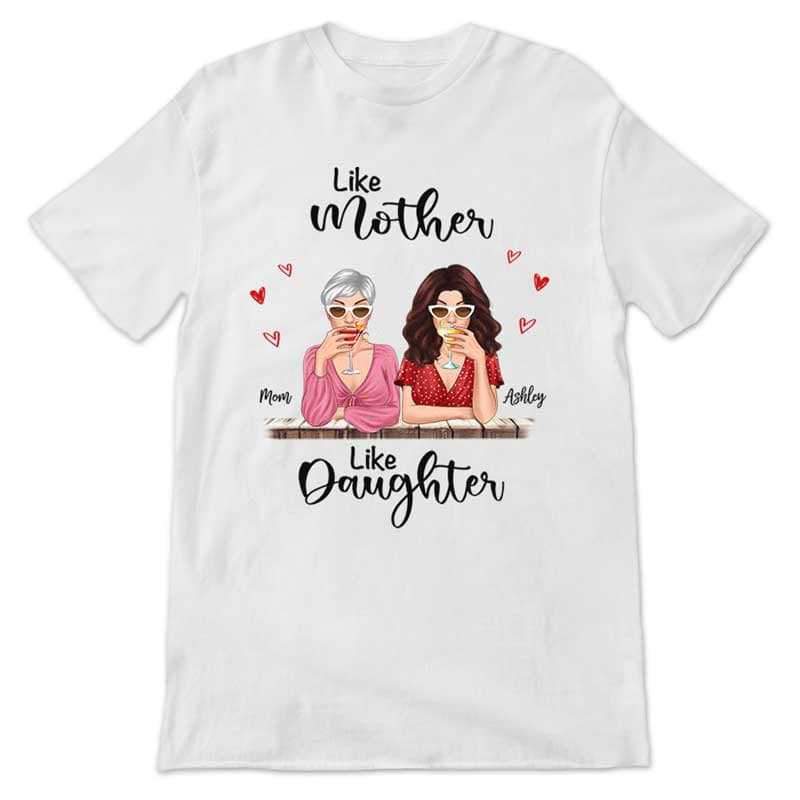 Apparel Like Mother Like Daughter Drinking Cocktail Girls Personalized Shirt