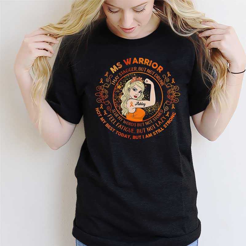 Apparel MS Warrior Strong Woman Personalized Shirt