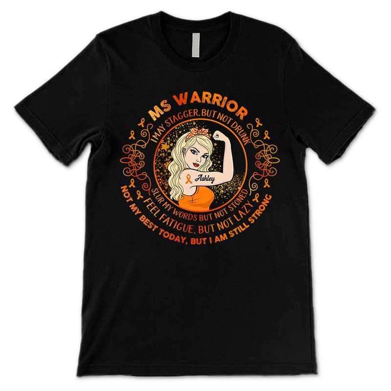 Apparel MS Warrior Strong Woman Personalized Shirt