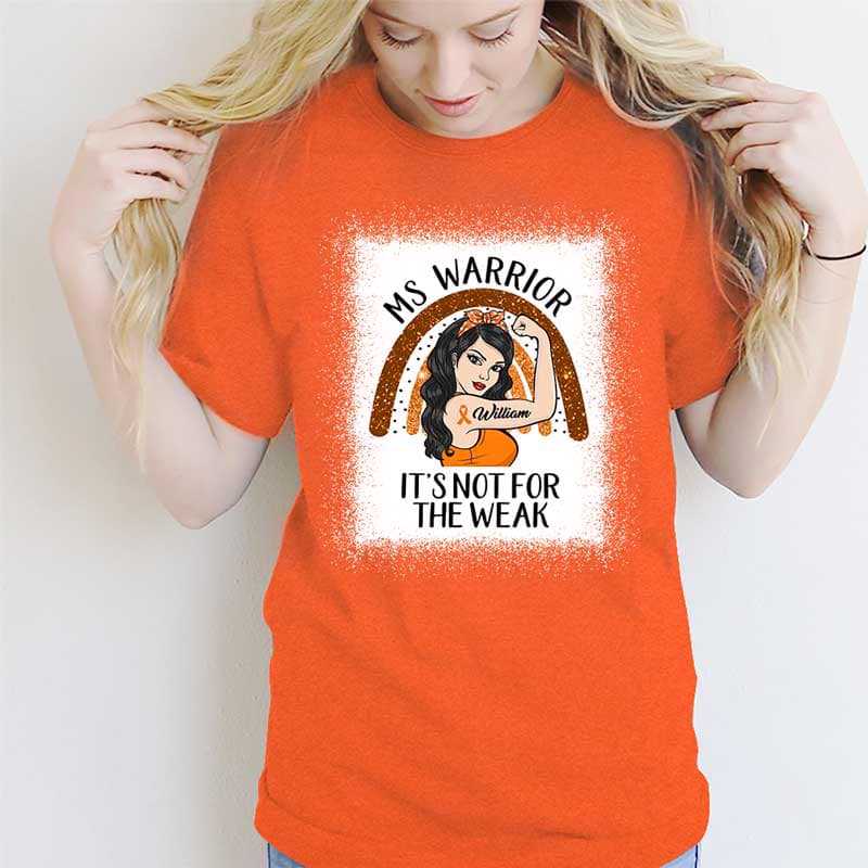 Apparel MS Warrior Strong Woman Rainbow Personalized Shirt