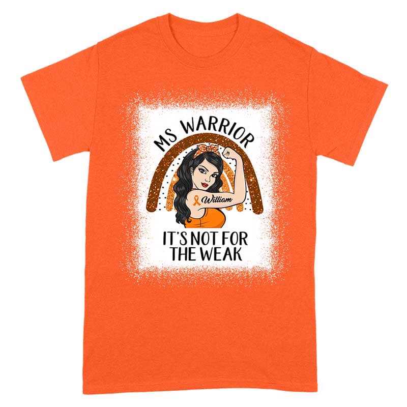 Apparel MS Warrior Strong Woman Rainbow Personalized Shirt