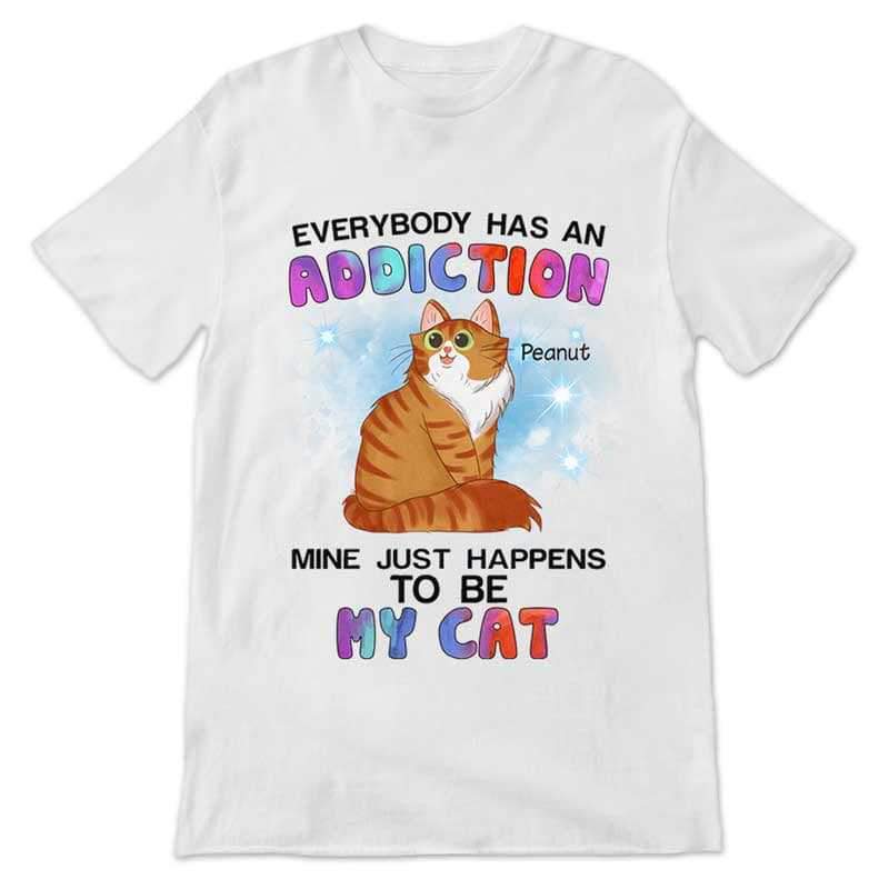 Apparel My Addiction Is My Cats Personalized Shirt