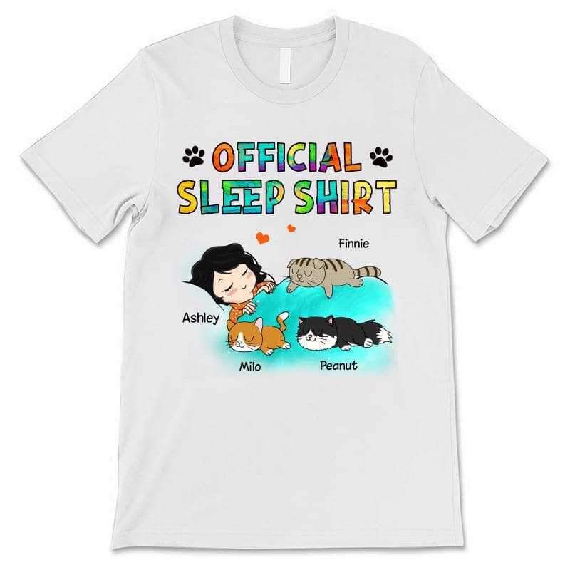 Apparel Official Sleep Shirt Cats Personalized Shirt