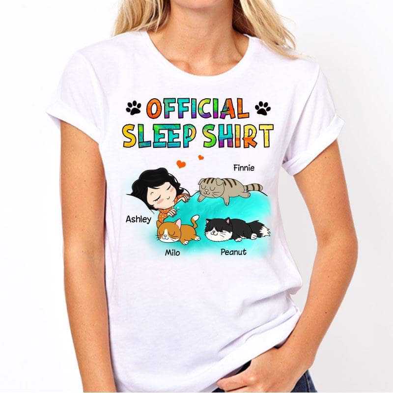Apparel Official Sleep Shirt Cats Personalized Shirt