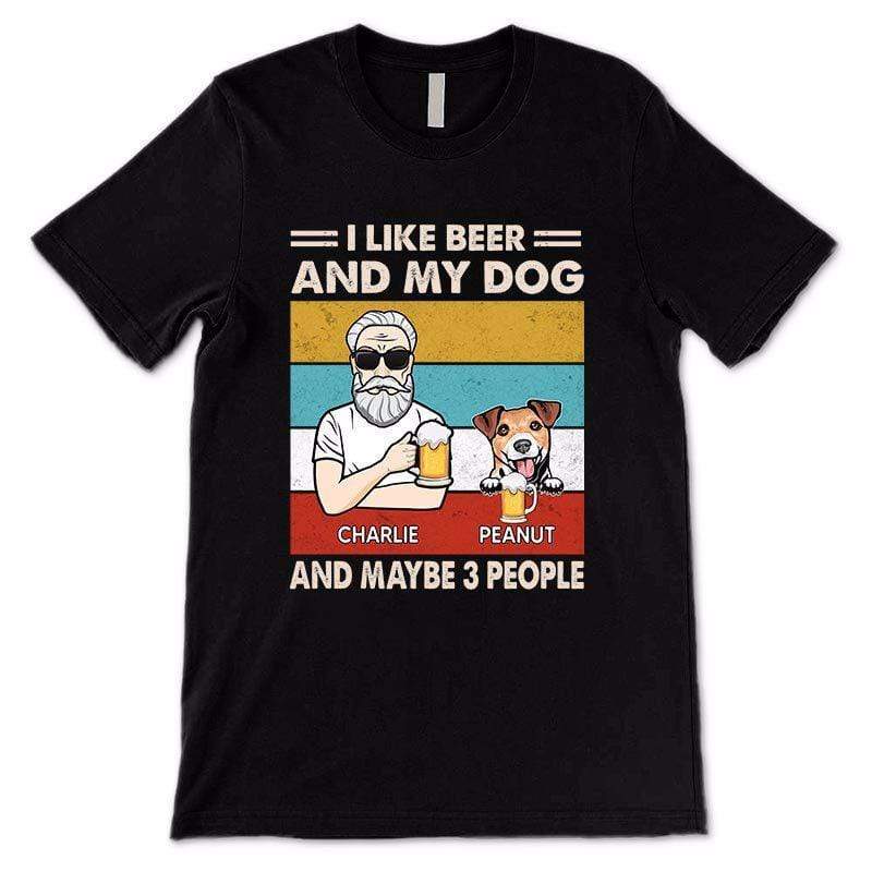 Apparel Old Man Beer Dogs Retro Personalized Shirt
