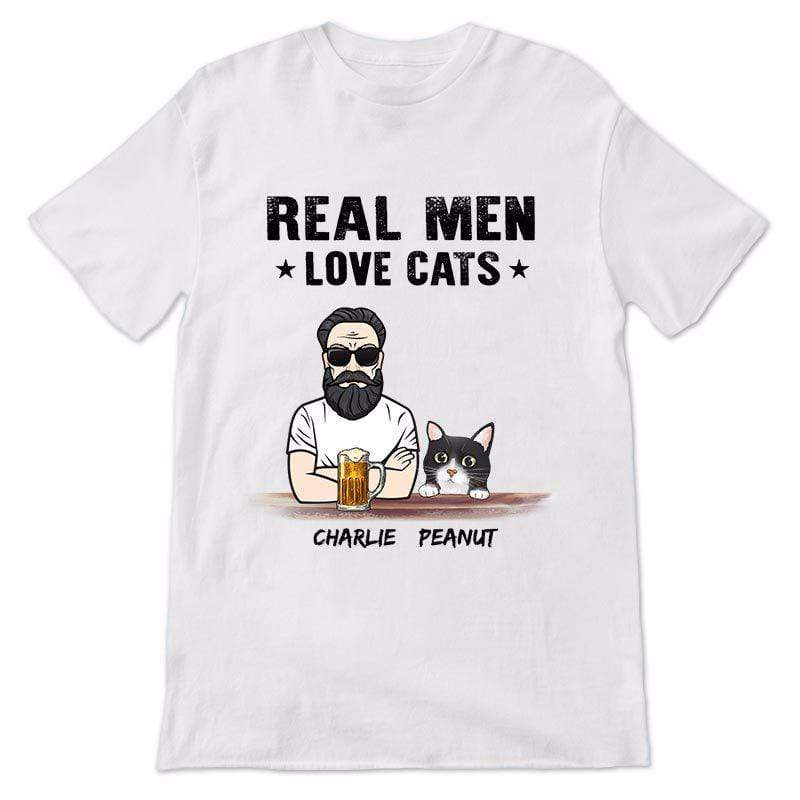 Apparel Real Men Love Cats Old Man Personalized Shirt