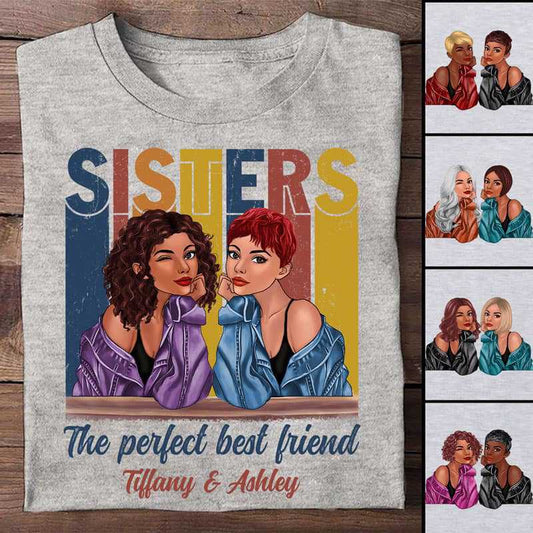 Apparel Retro Sister Personalized Shirt Classic Tee / Ash Classic Tee / S