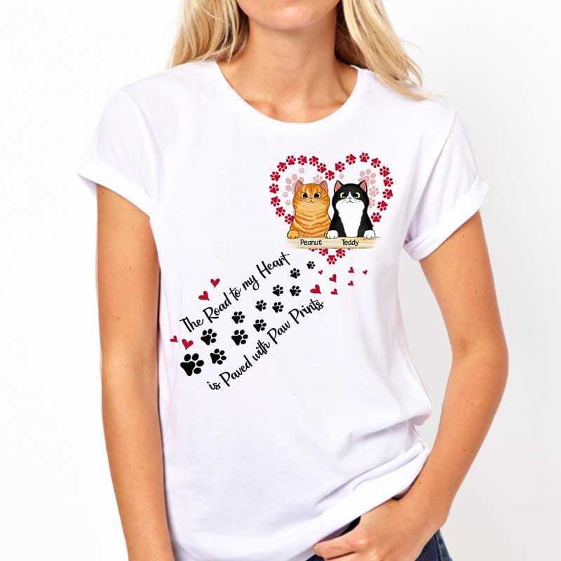 Apparel Road To My Heart Fluffy Cats Personalized Shirt