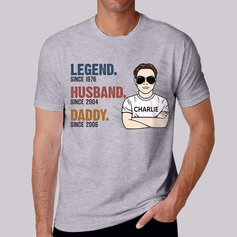 Apparel The Legend Dad Young Man Personalized Shirt