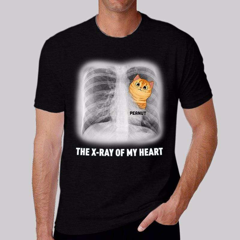 Apparel Xray Of My Heart Fluffy Cat Personalized Shirt