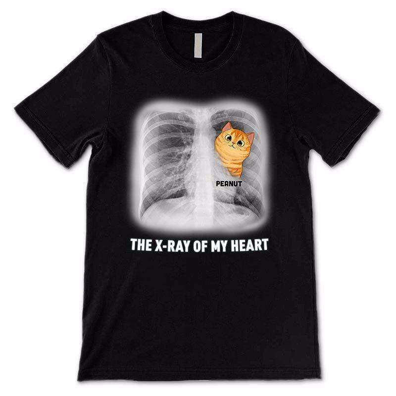 Apparel Xray Of My Heart Fluffy Cat Personalized Shirt