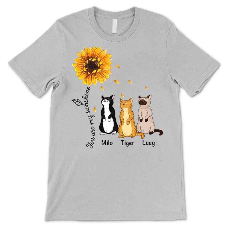 Apparel You Are My Sunshine Standing Cats Personalized Shirt