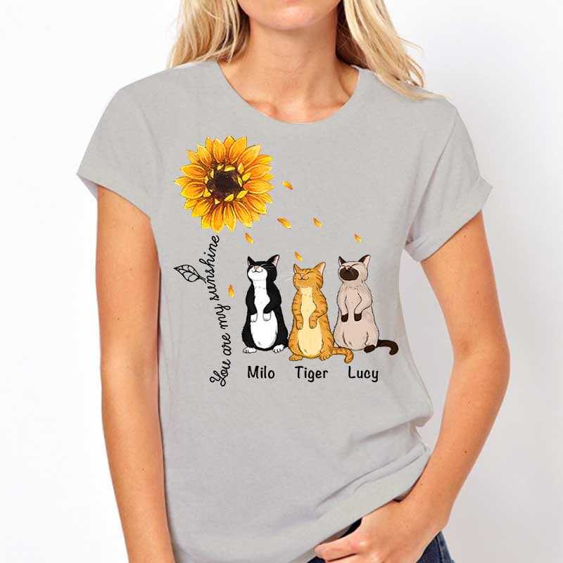 Apparel You Are My Sunshine Standing Cats Personalized Shirt