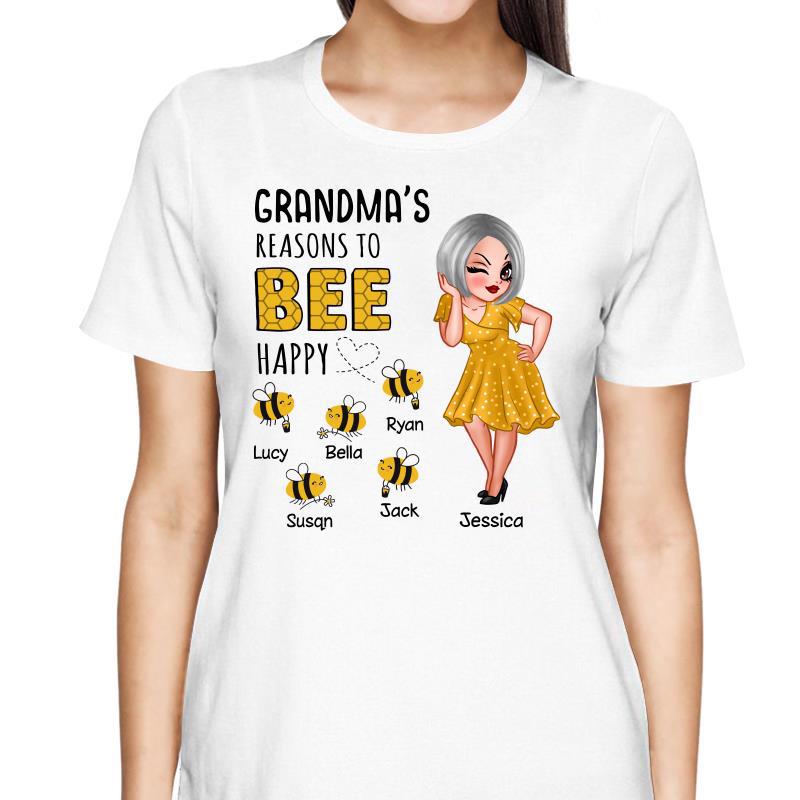 Sassy Woman Mom Grandma Reason Bee Happy Personalized