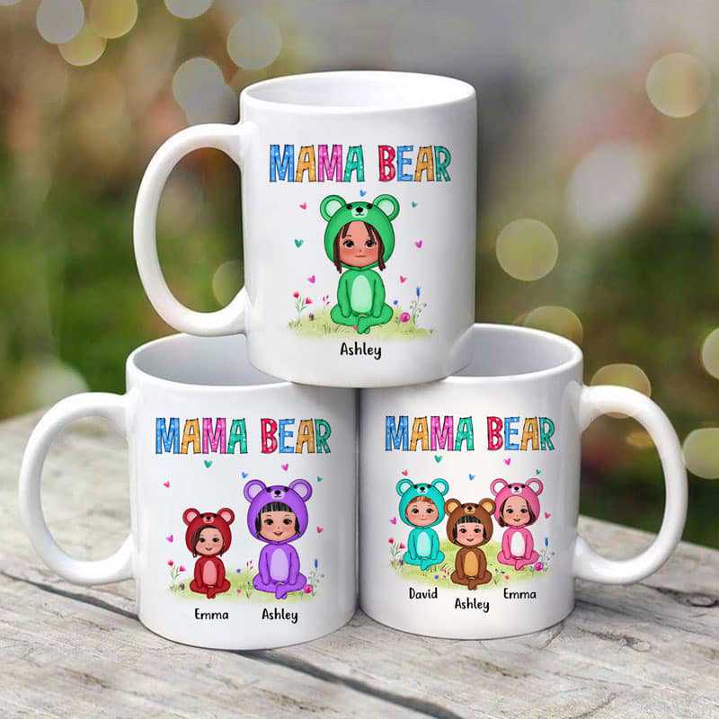 Mama Bear Doll Kids Personalized Mug