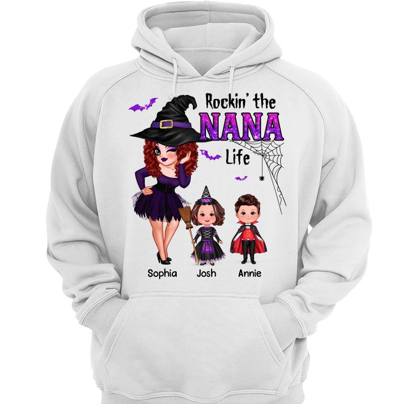 Pretty Grandma Halloween Rockin‘ The Grandma Life Personalized Shirt