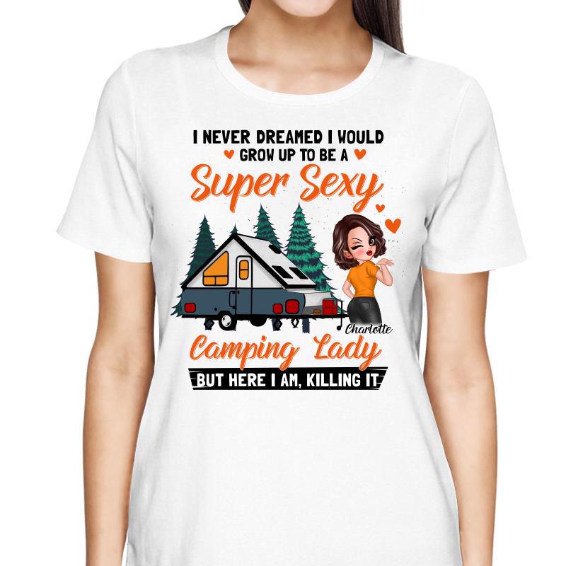 Super Sexy Camping Lady Sassy Girl Personalized Shirt