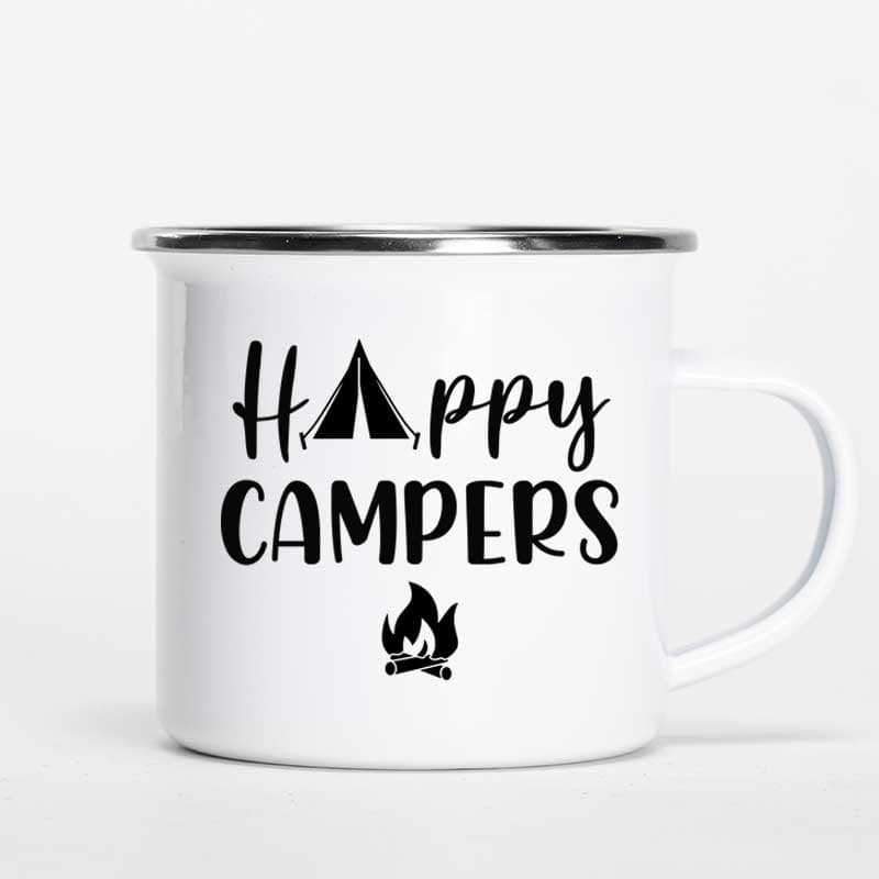 Campfire Mug Couple Camping With Dog Personalized Campfire Mug 12oz