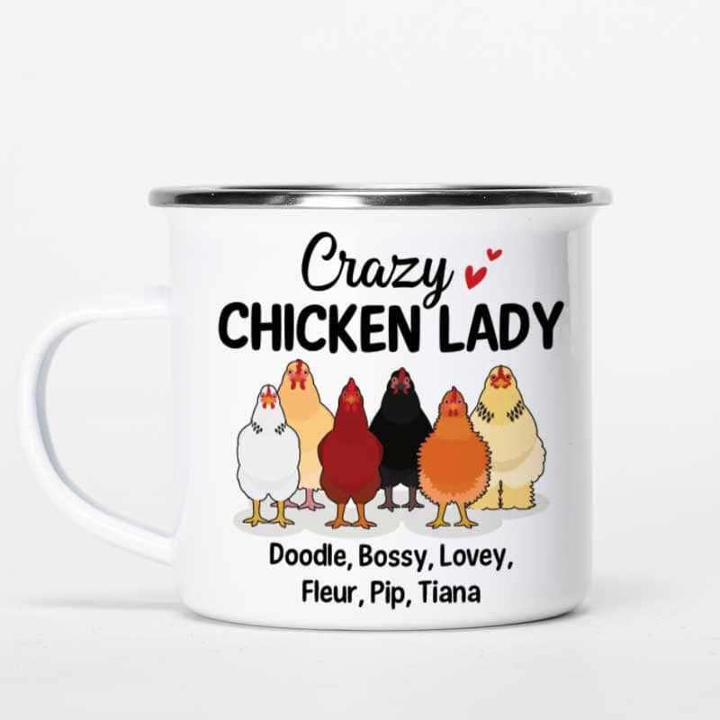 Campfire Mug Crazy Chicken Lady Personalized Campfire Mug 12oz