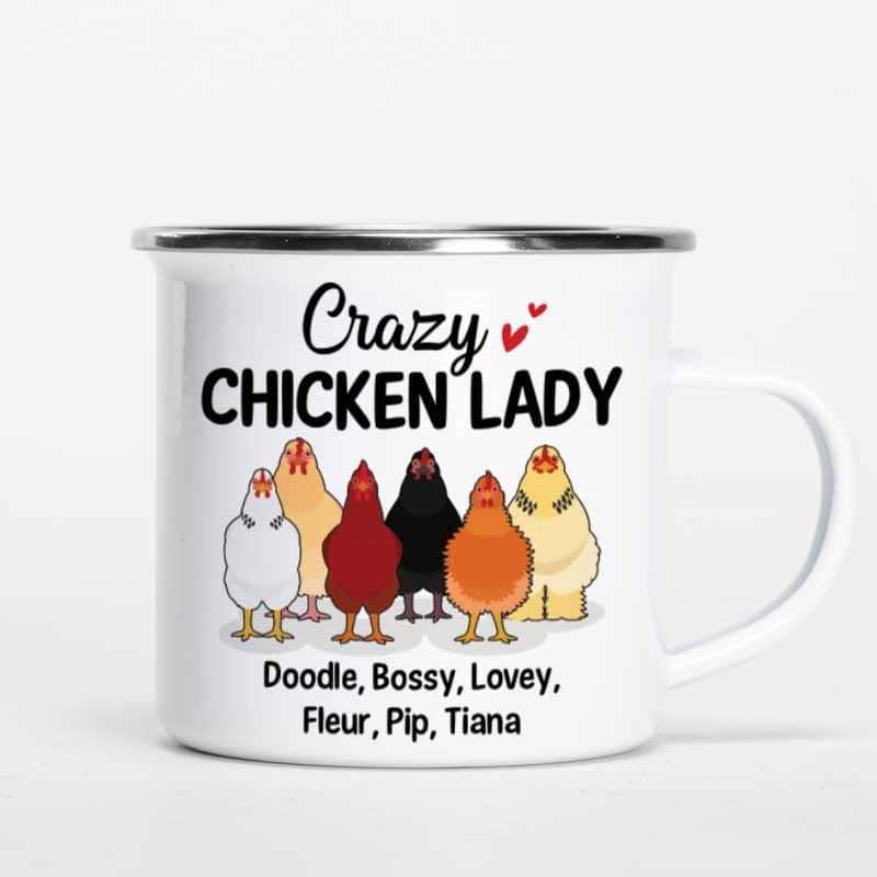 Campfire Mug Crazy Chicken Lady Personalized Campfire Mug 12oz