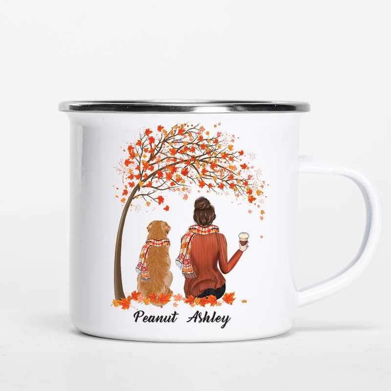 Campfire Mug Fall Season Life Is Better With A Dog Personalized Campfire Mug 12oz