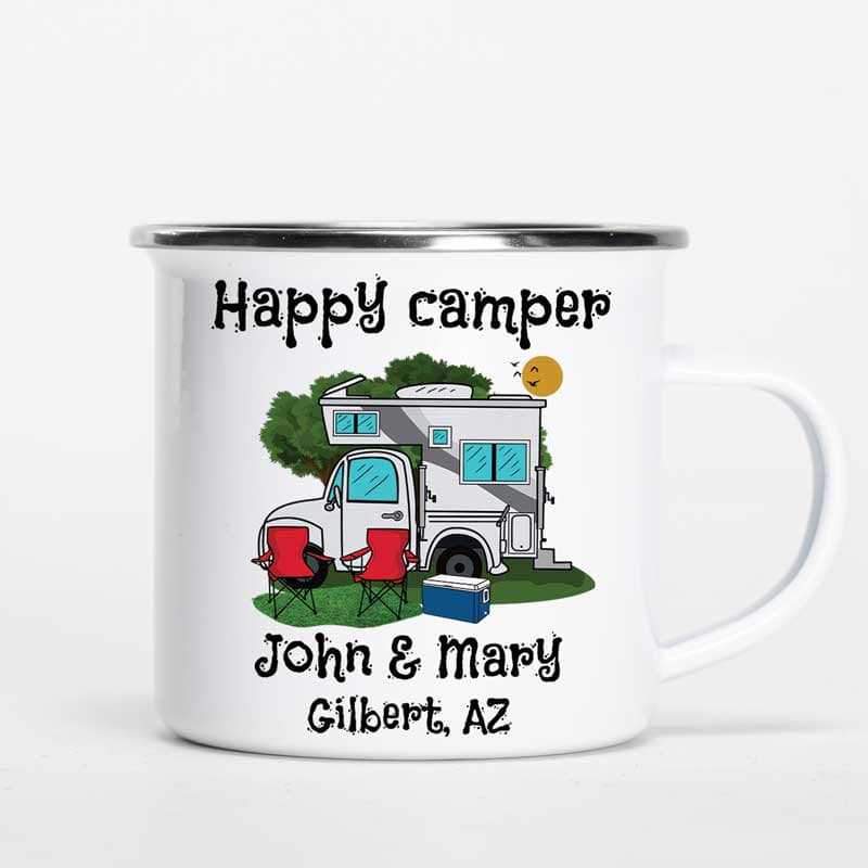 Campfire Mug Happy Campers Campsite Personalized Campfire Mug 12oz