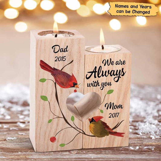 Candle Holder Always With You Cardinal Memorial Personalized Candle Holder Onesize