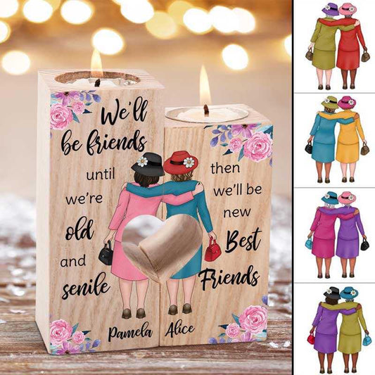 Candle Holder Old Ladies Best Friends Personalized Candle Holder Onesize