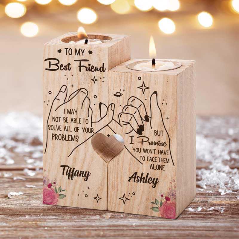 Candle Holder To My Best Friend Pinky Promise Floral Personalized Candle Holder Onesize