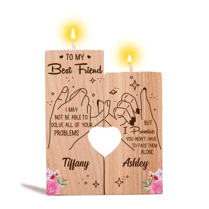 Candle Holder To My Best Friend Pinky Promise Floral Personalized Candle Holder Onesize