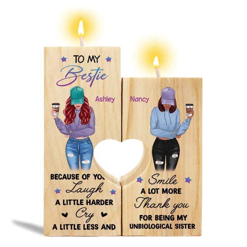 Candle Holder To My Bestie Front View Personalized Candle Holder Onesize