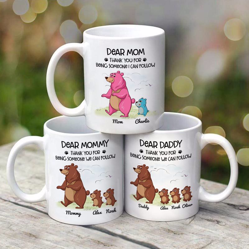 Thanks For Being Someone We Can Follow Cute Bear Personalized Mug
