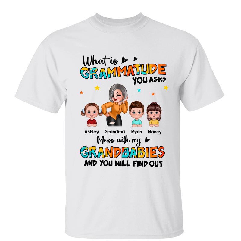 Don‘t Mess With My Grandkids Sassy Woman Personalized Shirt