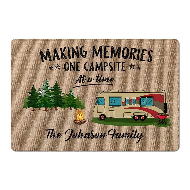 Doormat Camping Making Memories Personalized Doormat