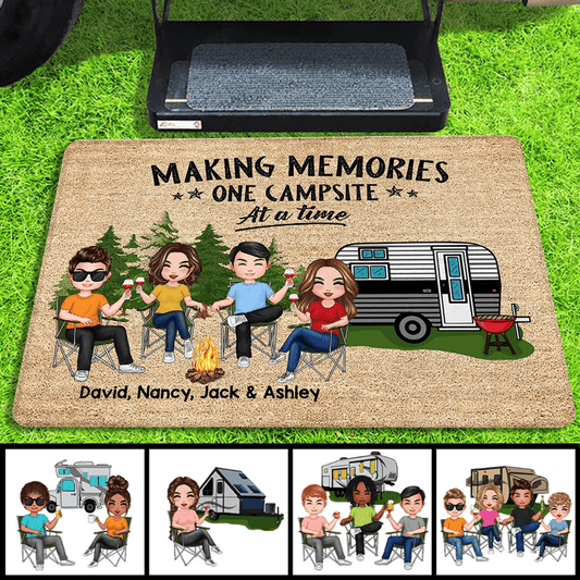 Doormat Doll Camping Friends Personalized Doormat 16x24