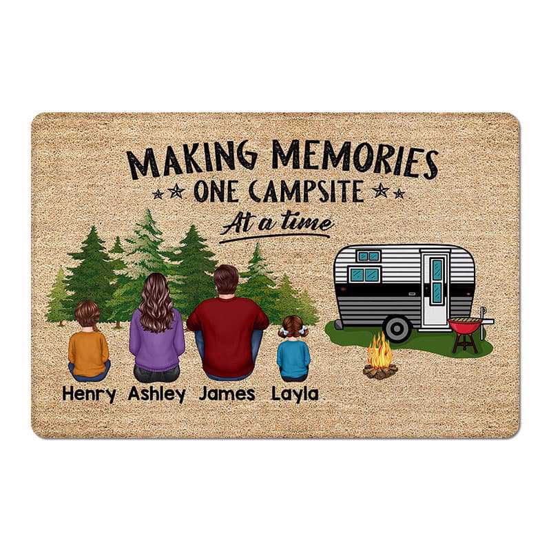 Doormat Family Camping Personalized Doormat
