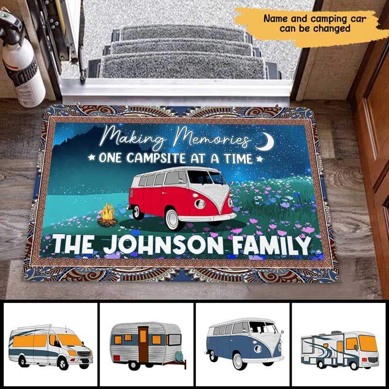 Doormat Night Field Camping Personalized Doormat 16x24