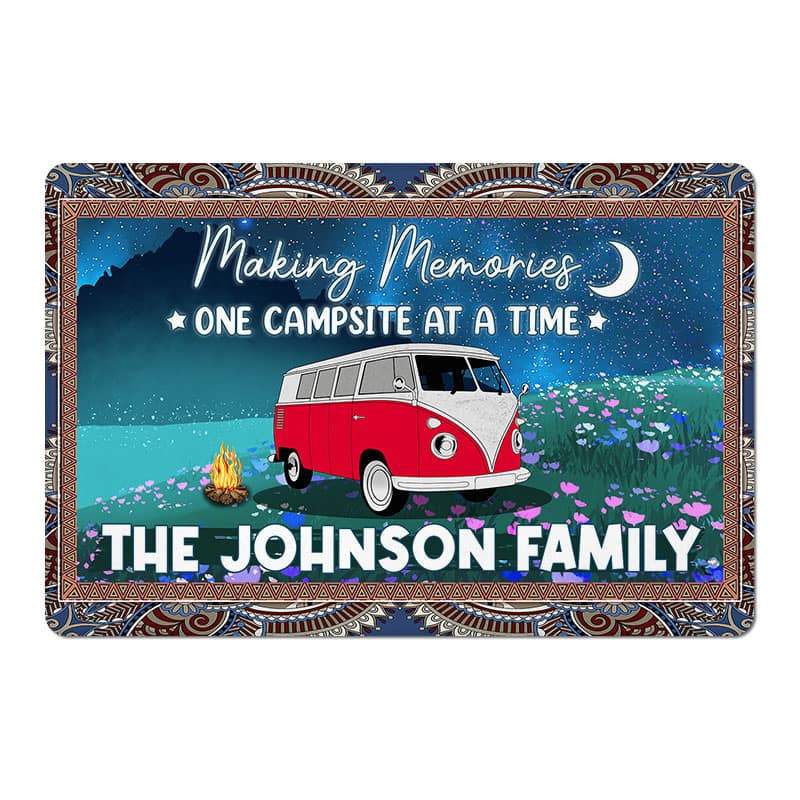 Doormat Night Field Camping Personalized Doormat