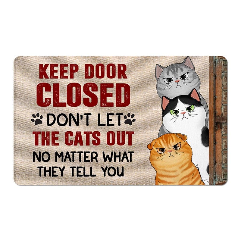 Doormat Sassy Cats Keep The Door Close Personalized Doormat