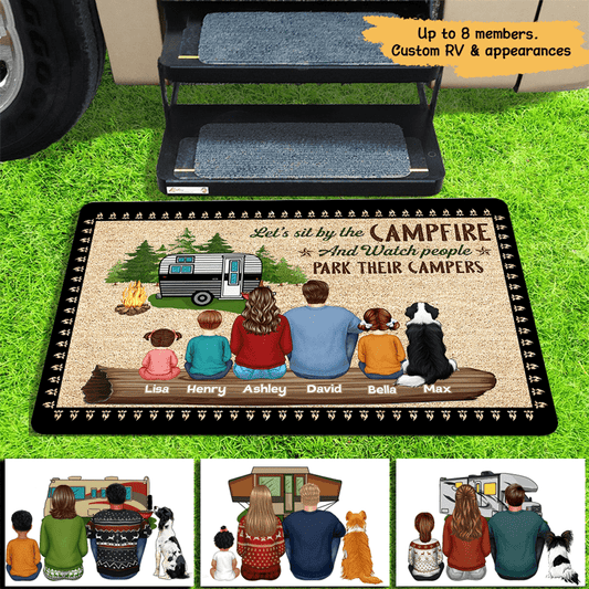 Doormat Sit By The Campfire Camping Family Personalized Doormat 16x24