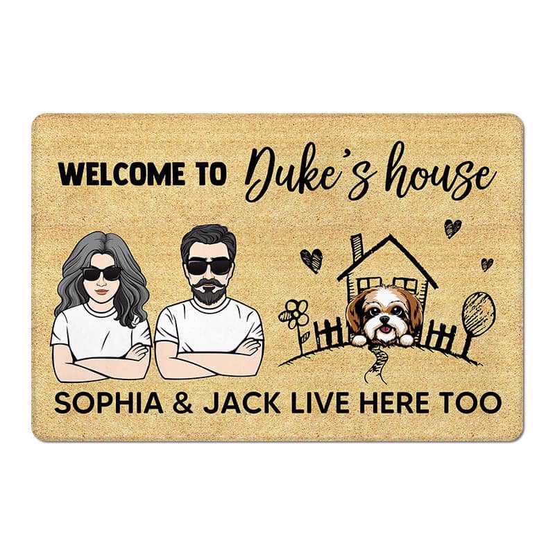 Doormat Welcome To Dog‘s House Personalized Doormat