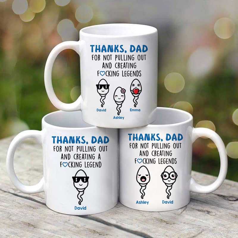 Thanks Dad For Not Pulling Out Little Cute Kids Personalized Mug
