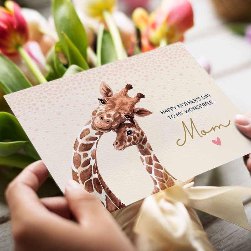Giraffe Mother's Day Postcard