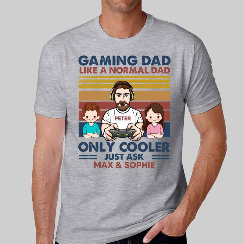Gamer Dad Cooler & Kid Personalized Shirt